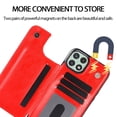 thumbnail image 5 of For Samsung Galaxy A42 5G Wallet Case with Card Holder, Premium PU Leather Kickstand Credit Card Slots Case,[RFID Blocking] Double Magnetic Clasp Back Flip Durable Shockproof Cover, Red, 5 of 8