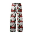 thumbnail image 2 of Icvfdpl Pantalons de Pyjama en Polaire pour Enfants Garçons Filles Hiver Noël Mignon Imprimé Dessin Animé Décontracté Maison Pantalons Longs Pyjamas Bas Rouges 8-9 Ans, 2 of 5
