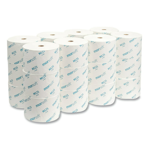 Morcon Tissue Small Core Toilet Paper, Septic Safe, 1-Ply, White, 2500 ...