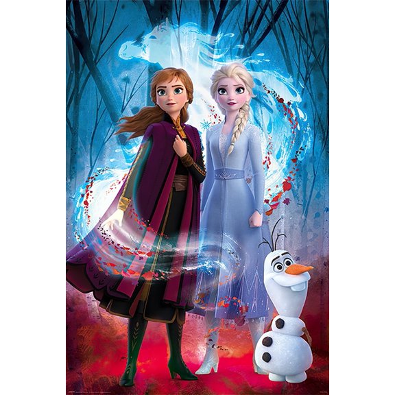 Frozen 2 - Disney Movie Poster / Print (Anna & Elsa & Olaf - Guiding Spirit)