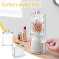 thumbnail image 5 of SLYNSHome Apothecary Jars Bathroom Vanity Organizer Canister,Clear Plastic Dispenser for Cotton Swabs, Cotton Balls, Cosmetic Pads, Bath Salts,Candy, 5 of 7