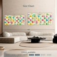 thumbnail image 4 of Elephant Stock Vegetables A To Z Chart Wall Art - Horizontal Multi Panel Canvas - Living Room Wall Decor - Kids And Nursery Multi Panel - Beige And Gold Decor - 62" x 30", 4 of 8