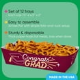 thumbnail image 3 of Big Dot of Happiness Maroon Graduation Paper Food Trays, Disposable Food Boats for Congrats Grad Party, Double-Sided Paper Meal Holders for Nachos, Hot Dogs, Popcorn, Snacks - 12 Ct, 3 of 5