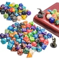 thumbnail image 4 of Juego de dados poliédricos QMay DND 140 piezas con bolsa con cordón, 4 of 7
