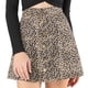 thumbnail image 1 of Falda Corta Acampanada Cintura Alta Cierre Botón Gamuza Sintética Mujer Beige-Leopardo M, 1 of 6