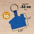 thumbnail image 5 of House Shaped Soft Key Tags Set of 10, Bulk Pack - Perfect for Tradeshows, Party Favors, Events - Transparent Blue, 5 of 5