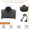 thumbnail image 2 of CAILDANL Fake Turtleneck Detachable Collars Set Half Top Mock Blouse Collar for Women Men, 2 of 6