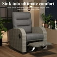 thumbnail image 5 of LayinSun Oversized Wicker Outdoor Swivel Glider Recliner with Adjustable Backrest & Footrest, Patio Reclining Lounge Chair - Set of 2, 5 of 7