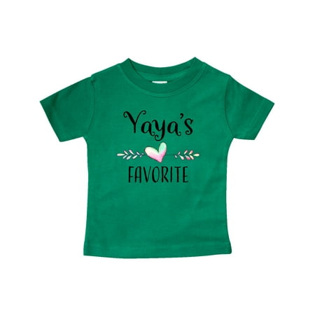 

Inktastic Yaya s Favorite- Heart Grandchild Gift Baby Boy or Baby Girl T-Shirt
