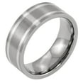 thumbnail image 2 of Titanium SS 8mm Satin Mens Wedding Ring Band Size 11.5, 2 of 6