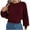 Wine Sweaters, variant on Htigea Womens Cable Knit Cropped Sweater Fall Lantern Long Sleeve Crew Neck Jumper Loose Casual Pullover Tops Black S