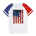 thumbnail image 4 of GERsome Unisex Kids Short Sleeve T-Shirts Crewneck 4th of July Patriotic Tops American Flag Graphic Tees for Boys and Girls, 7-8 Years, 4 of 4