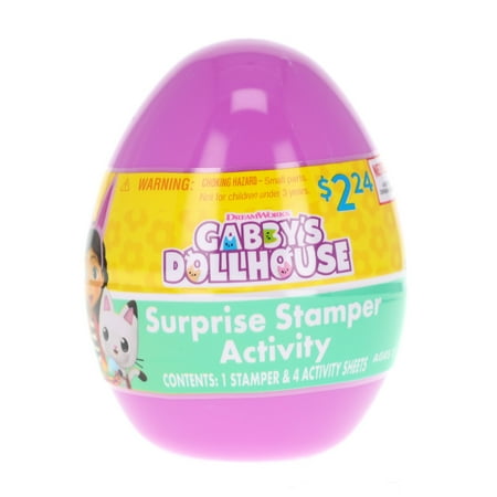 Way to Celebrate Gabby's Dollhouse Surprise Stamper Activity Easter Egg, for Unisex Child Ages 3+