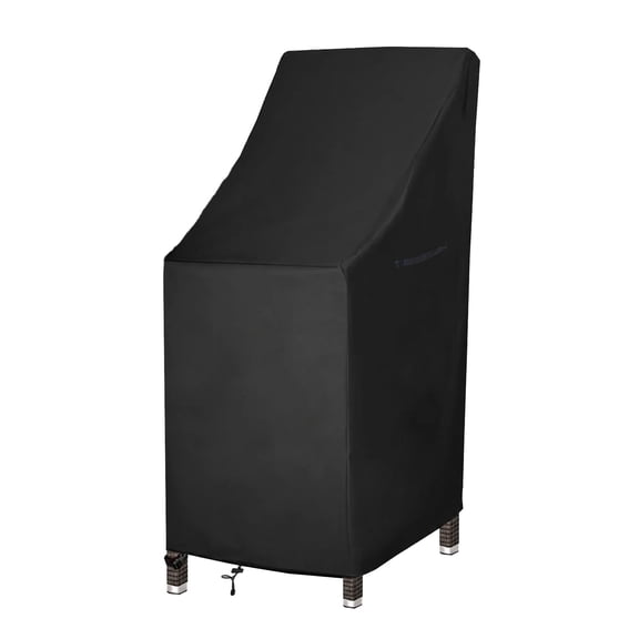 Heavy Duty 600D Oxford Patio Chair Cover Waterproof UV Resistant Fits 27x27x49 Inch Outdoor Stackable Furniture Protector with Storage Bag