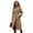 Khaki, variant on Women's Wool Blend Long Pea Coats Oversized Stand Collar Winter Overcoat with Belt