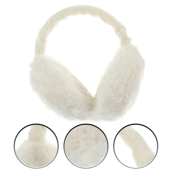 RENACLIPY Women Winter Ear Muffs Furry White 1Pcs