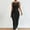 Black, variant on Hvot&aat Womens Elegant Sleeveless Knitted Basic Bodycon Dress Slim Fit Solid Color Midi Sweater Dresses