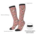 thumbnail image 4 of Honeii Color Flowers Print Long Socks,Novelty Design Socks Gift for Men and Women,Crew Socks,Calf Socks, 4 of 6