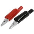 thumbnail image 1 of Unique Bargains 10 Pcs Black Red Soft Insulated Boots Alligator Test Clamp Clips 2.2', 1 of 1