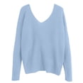thumbnail image 4 of BILIKEYU Women's Casual V Neck Long Sleeve Loose Knitted Sweater, Sweaters for Women, Women Fall Clothes, Sweatshirt for Women, 4 of 5