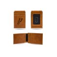 thumbnail image 1 of San Antonio Spurs Laser Engraved Brown Front Pocket Wallet, 1 of 1