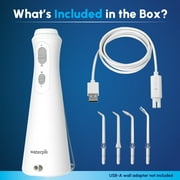 Waterpik Cordless Plus Water Flosser with 2 Settings, 4 Tips, ADA Accepted, White