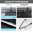 thumbnail image 6 of Xotic Tech 4x Smoked Tinted Chrome Window Sun Wind Rain Snow Guard Air Deflectors Visors Trims Compatible with Toyota Camry 2018-2022, 6 of 9