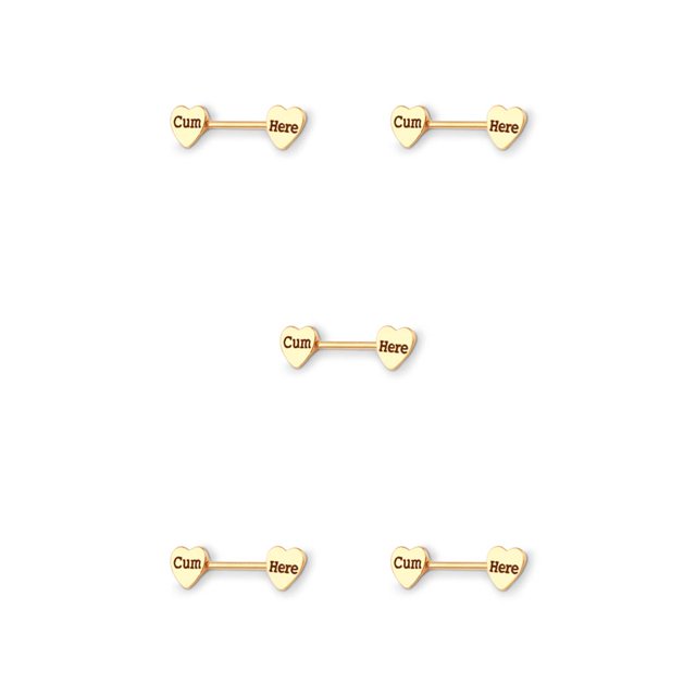 Sonducket Anillo para pezones con barra, accesorio de moda exquisito, accesorios de joyería, decoración corporal atractiva para mujeres, Cum-Here dorado Dorado Cum-aquí 5piezas Sonducket CBP223714
