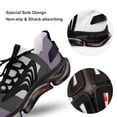 thumbnail image 7 of Modern Art Purple Gray Black Geometric Walking Shoes for Men Woman Lightweight Tennis Fashion Elastic Sports Shoes Cushion Basketball Shoes, 7 of 7