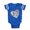 Royal Blue, variant on CafePress - Emperor Penguins - Cute Infant Baby Football Bodysuit