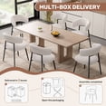 thumbnail image 5 of Hawsaiy Dining Chairs Set of 2, Mid Century Modern Boucle Upholstered Dining Chairs with Curved Backrest, Kitchen Dining Room Chairs with Black Metal Legs, White, 5 of 8