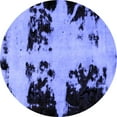 thumbnail image 1 of Ahgly Company Indoor Round Abstract Blue Modern Area Rugs, 4' Round, 1 of 4