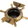 thumbnail image 5 of Nauticaz Brass Antique Nautical Wheel Design Ashtray for Couple - 5 inch, 5 of 5