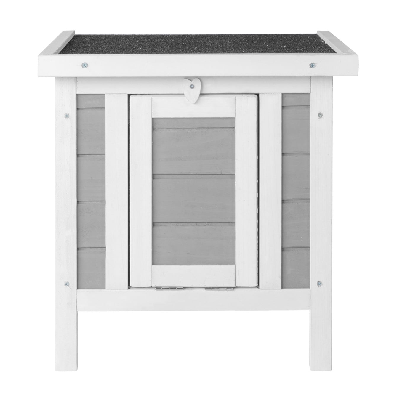 Small Animal House Home Habitat, Indoor Outdoor Bunny Shelter with Ladder, Wooden Waterproof