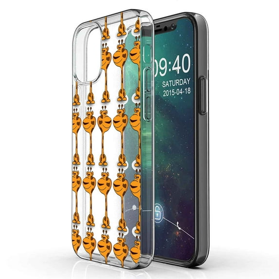 TalkingCase Slim Phone Case Compatible for Apple iPhone 12 Mini, Giraffe One Print, Lightweight,Flexible,Soft, USA