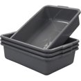 thumbnail image 1 of Uumitty 13 L Plastic Bus Tub, Commercial Tote Box, Grey, Set of 4, 1 of 7