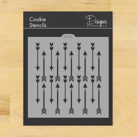 Arrow All Over Pattern Cookie and Craft Stencil CM123 by Designer Stencils