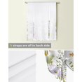 thumbnail image 4 of Spring Flower Vanilla Wildflower Window Curtain Tie Up Curtains for Kitchen Living Room Adjustable Rod Pocket Drapes, 4 of 5