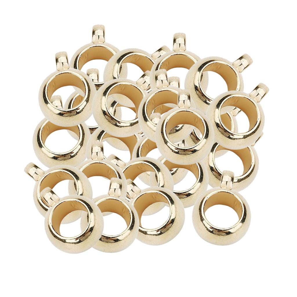 300 Pieces Gold/Rosegold Plated Pendant Bails Beads Clasp Charms Hanger For Jewelry Making Fit European Charm Bracelet Jewelry Making Findings