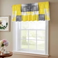 thumbnail image 6 of 2 Pack Abstract Yellow Gary Paint Valance for Window Retro Mottled Oil Painting Kitchen Valance Rod Pocket Short Curtain Topper Decorative Window Treatment for Living Room Bedroom 42"x18", 6 of 8
