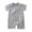 Grey, variant on LIIPEE Boys Girls Onesie Summer Comfort Ribbed Short Sleeve Solid Color Round Neck Button Down With Pocket Romper Girls Breathable Daily One-Pieces,Beige,0-3 Months