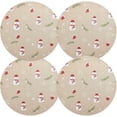 thumbnail image 2 of GZHJMY Christmas Snowman Round Placemats Set of 4, Non-Slip PVC Table Mats Washable Heat Resistant Place Mats for Kitchen Dining Table Christmas Home Decor, 15.4 Inch Table Mat, 2 of 7