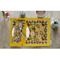 thumbnail image 2 of Vargottam Placemats- Placemat For Dining Table, Set Of 4- Printed & Reversible CottonNapkin-IndoorPlacematsFor Home & Kitchen Dining Table- Asian Block (Mustard Yellow), 2 of 5