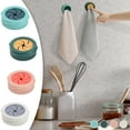 thumbnail image 2 of Self Adhesive Towel Hook Rag Storage Rack Towel Stopper Dish Cloth Hook Perforated Rag Stopper Hand Towel Storage, Household Essentials, 2 of 6