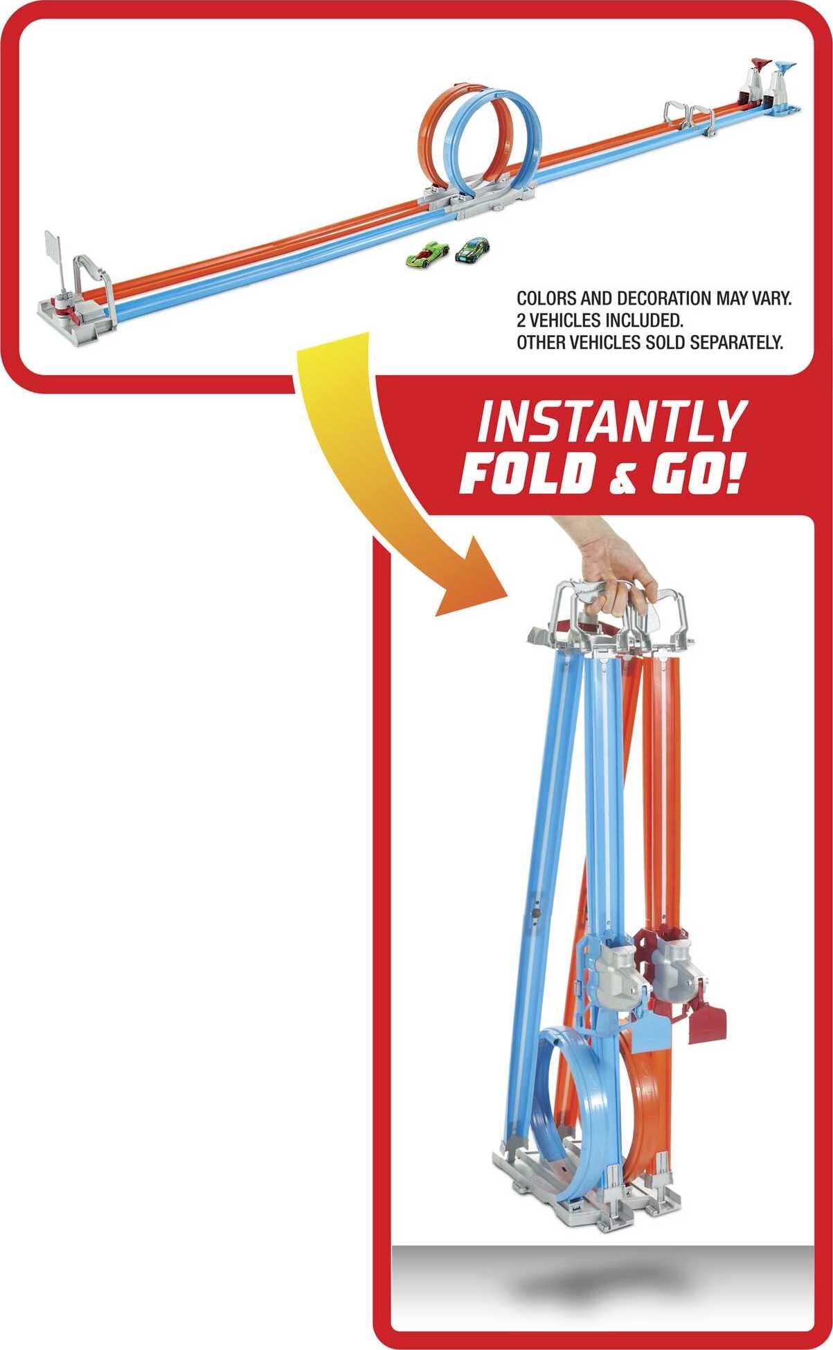 Hot Wheels Energy Track Set With Double Loops! 