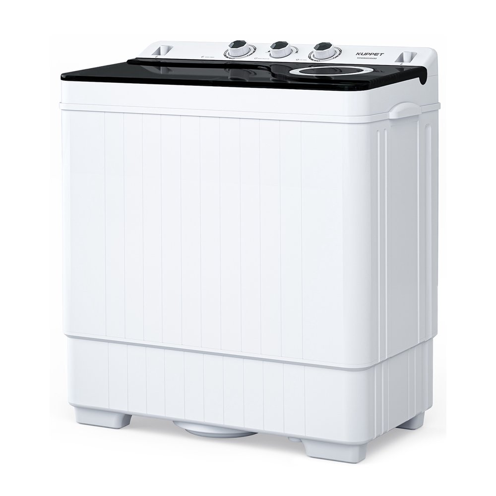 KUPPET Compact Twin Tub Portable Mini Washing Machine 26lbs Capacity