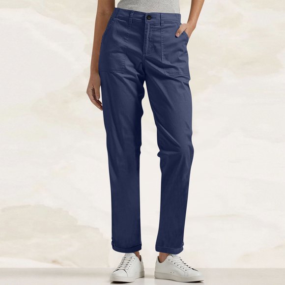 Neewe Wide Leg Pants Women's High Elastic Waisted in The Back Business Work Trousers Long Straight Suit Pants