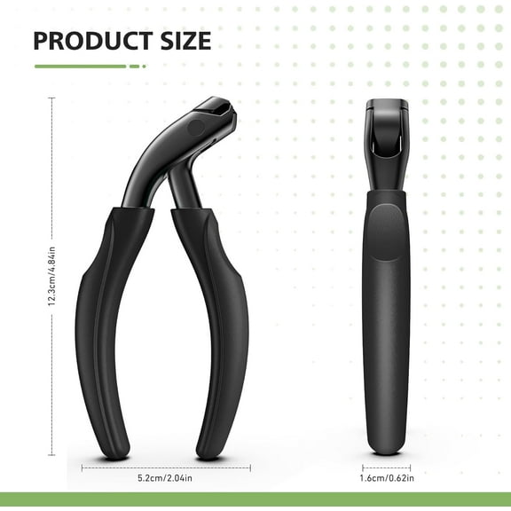 Welcome to my boutique. Curved Head Toenail Clippers for Seniors for Thick Toenails, Long Handle Toe Nail Clippers with Catcher, German Stainless Steel Angled Nail Clippers with Silicone-Grip - Black