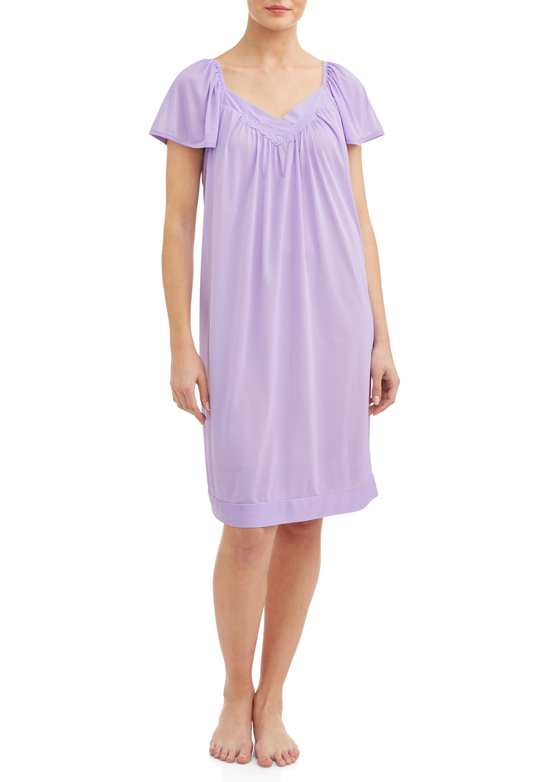 Lissome Women's and Women's Plus Flutter Sleeve Gown - Walmart.com