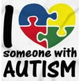 thumbnail image 2 of I Love Someone with Autism Puzzle Unisex Plus Fleece Graphic Sweatshirt Brisco Brands 2X, 2 of 5
